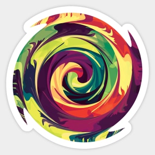 Rainbow Spiral 10 Sticker